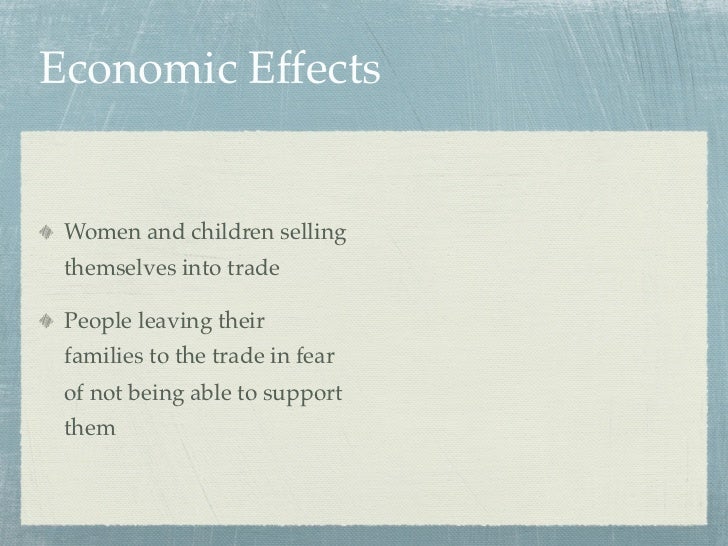 Effects of sex trafficking on economy